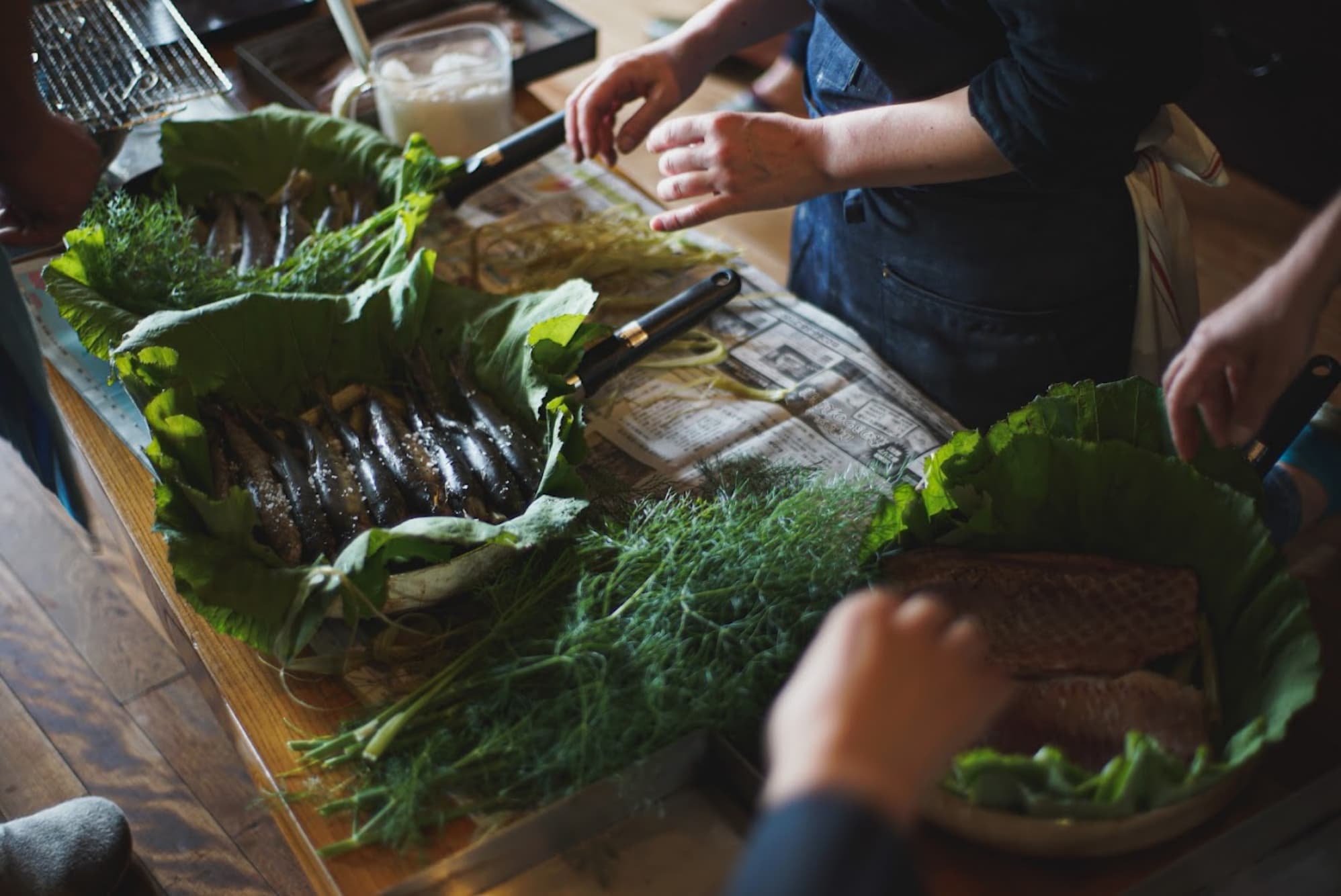 Preparing special products of Nagano Prefecture