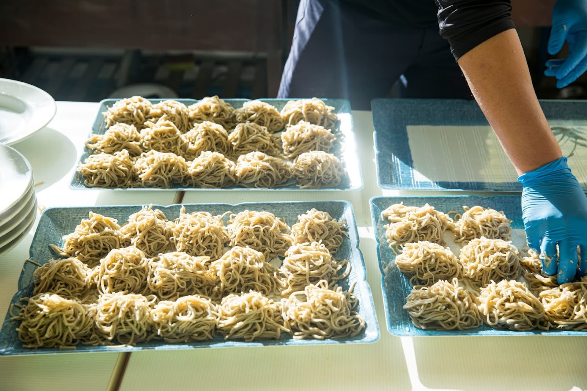 Soba preparation scenery